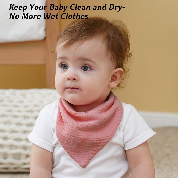 Muslin Baby Bibs Baby Drool Bandana Bibs - Image 4