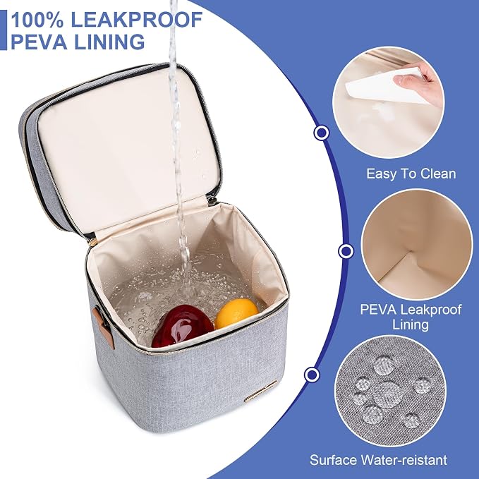 Breastmilk Cooler Bag with Ice Pack Fits 6 Baby Bottles Up to 9 Ounce - Image 3