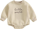 VISGOGO Newborn Infant Baby Boy Girls Oversized Romper Little Dude Sweater by VISGOGO