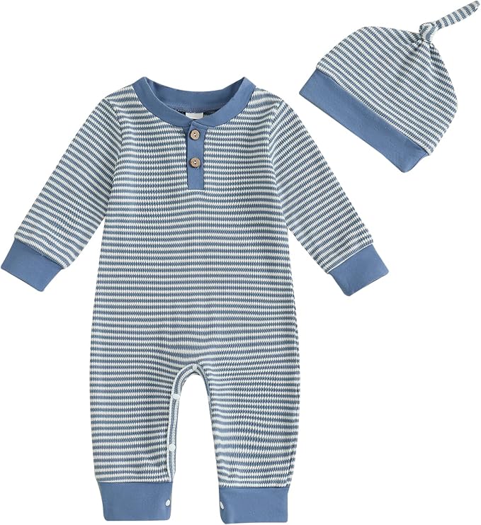 Kuriozud Newborn Infant Unisex Baby Boy Girl Clothes Button Romper Jumpsuit by Kuriozud