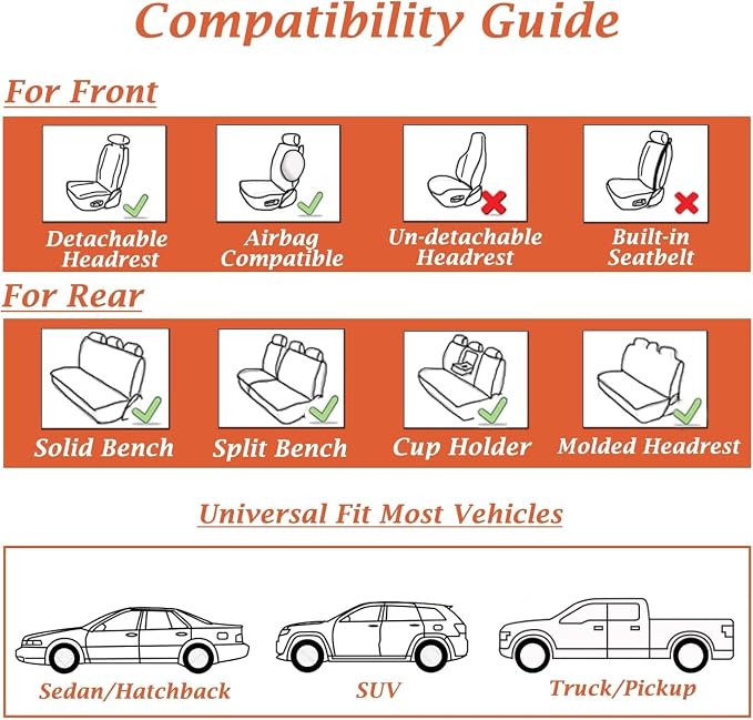 Coverado Seat Covers, Car Seat Covers Front Seats, Car Seat Cover, Car Seat - Image 8