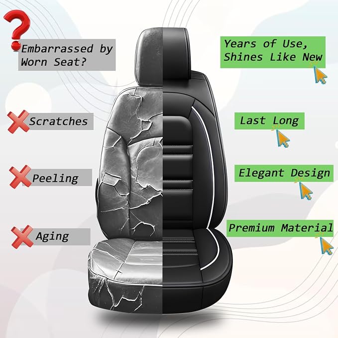 Seat Covers for Chevy Silverado 2007-2025 | 5-Seats Leather Seat Covers - Image 8