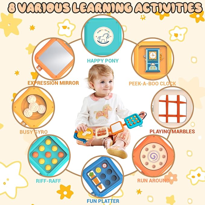 weirtoya Busy Board for 1 Year Old, Toddler Travel Toys for Toddler 1-3 - Image 4