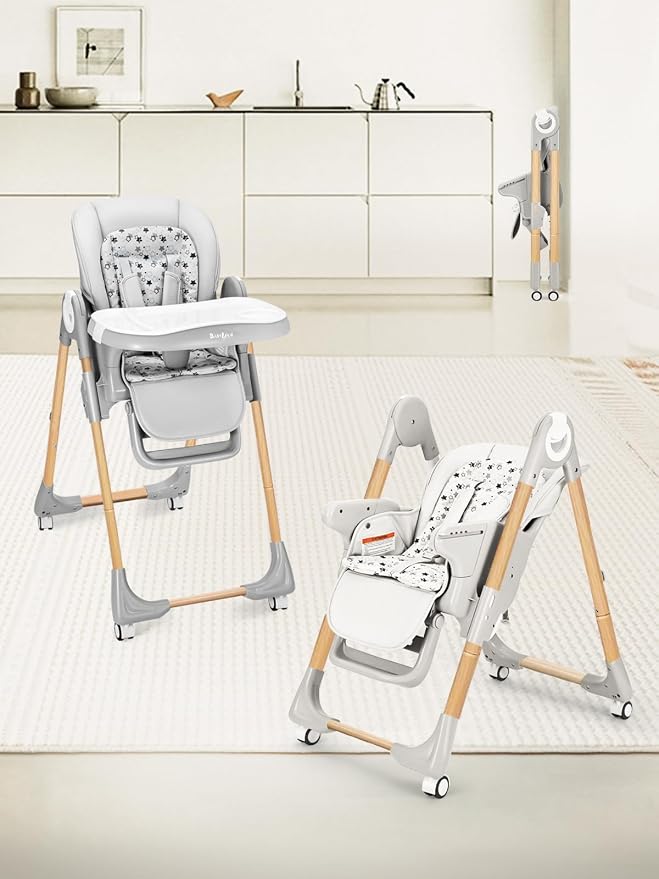 Foldable High Chair with Soft Cushion, High Chairs - Image 8
