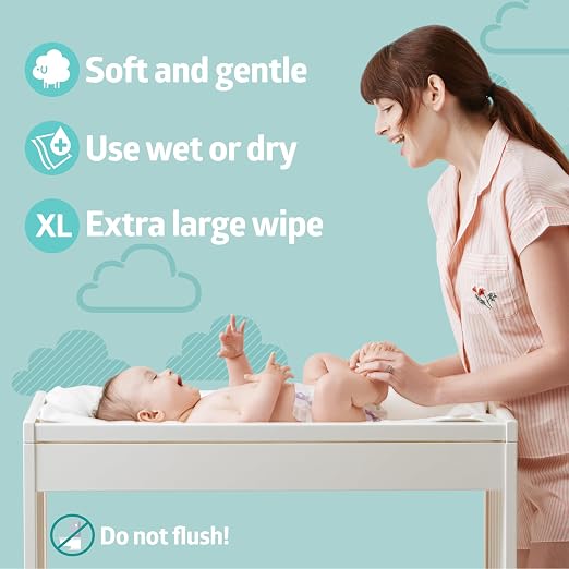 Medline Ultrasoft Disposable Dry Cleansing Cloths, Fragrance-Free, 10 x 13 - Image 2