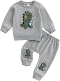 Nyapruwe Toddler Baby Boy Fall Outfit Funny Print Long Sleeve Sweatshirt by Nyapruwe