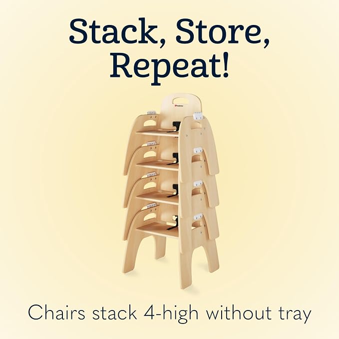 Foundations Easy Serve 5" Wood Feeding Chair - Image 3