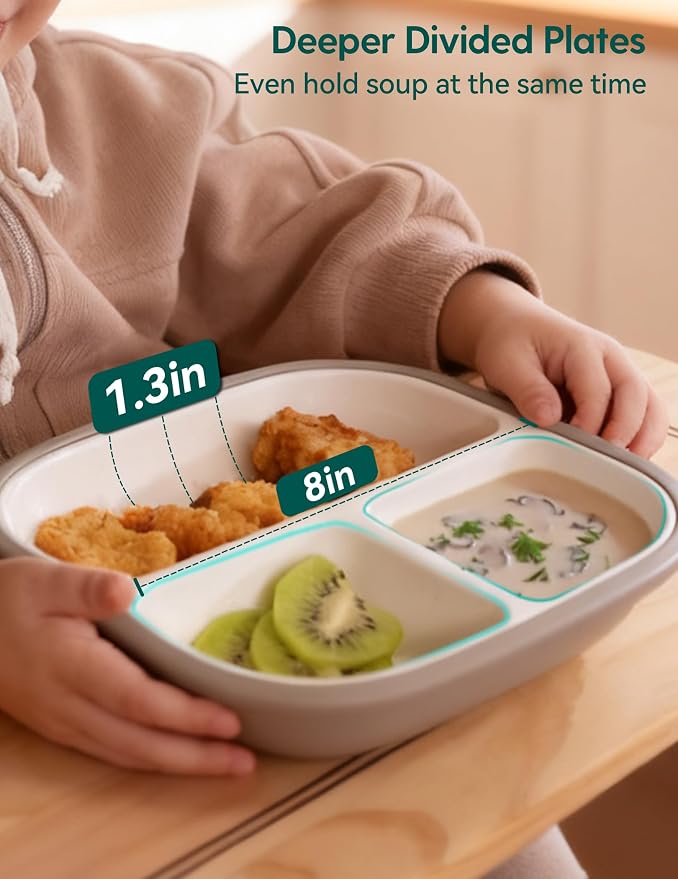 BABELIO 8'' Toddler Porcelain Plates - Image 6