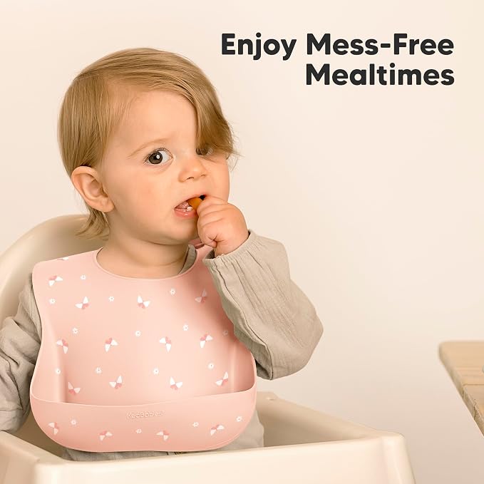 KeaBabies 2-Pack Silicone Baby Bibs - Image 9