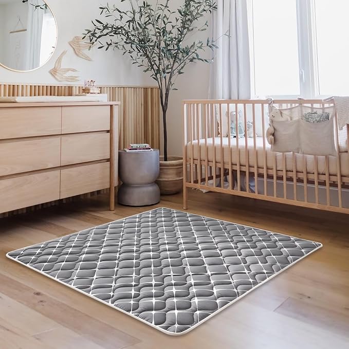 High-Density Foam Baby Play Mat, 47x47 Inches Thicken One-Piece Comfortable and - Image 5