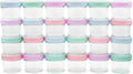 WeeSprout Baby Food Storage Glass Jars w/Lids Pastel Variety, Reusable Small by WeeSprout