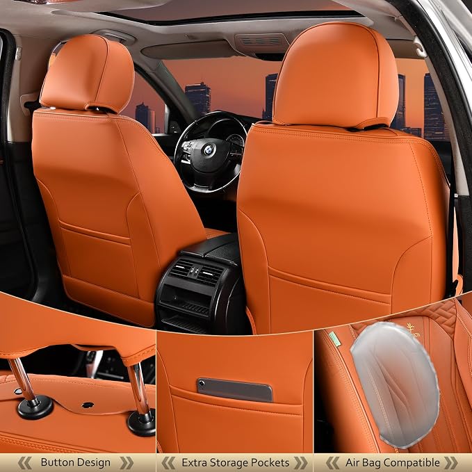FLORICH Seat Covers, Leather Car Seat Covers Front Seats, Automotive Seat - Image 2