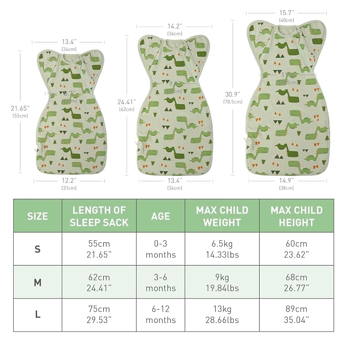 Premium Soft Cotton Swaddle Blanket Sleep Sack Arms Up Design 2 Packs 3-6 Months - Image 6