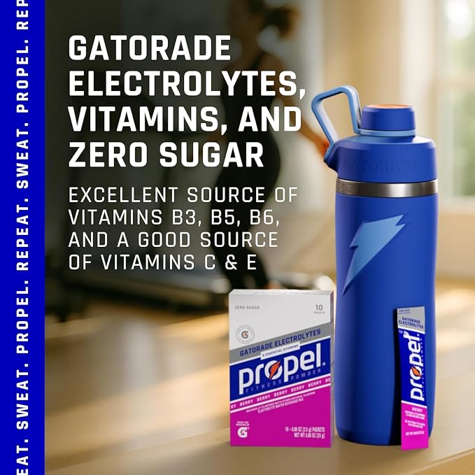 Propel Electrolyte Enhanced Water Drink Mix Powder Packets, Kiwi Strawberry - Image 6