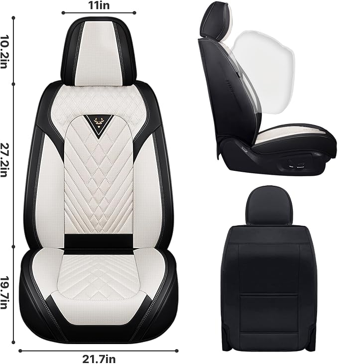 Car Seat Covers, Waterproof Faux Leather Automotive Comfortable Seat Covers - Image 2