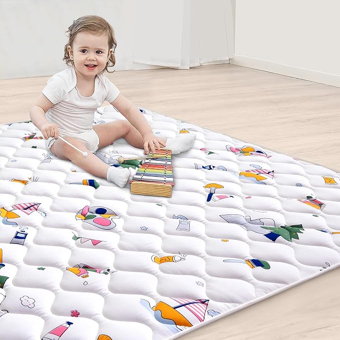 High-Density Foam Baby Play Mat, 50x50 Inches Thicken One-Piece Comfortable and - Image 3