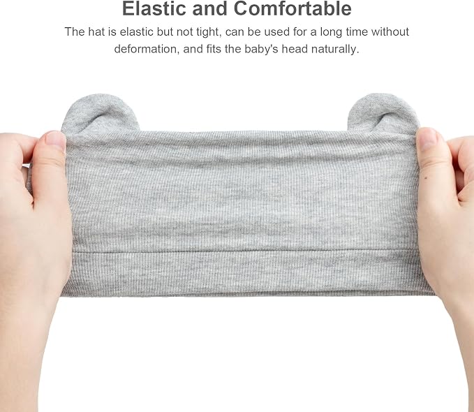 DRESHOW BQUBO 6 Pack Baby Hats for Boys Girls Unisex Baby Hat Soft Knit Cap - Image 6