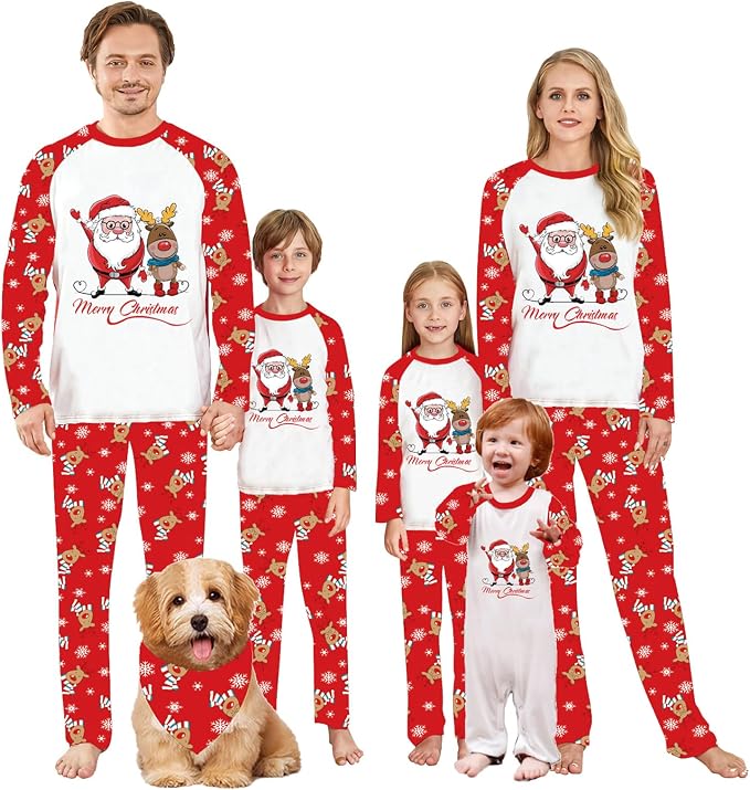 Awoscut Family Christmas Pajamas Matching Pajamas by Awoscut