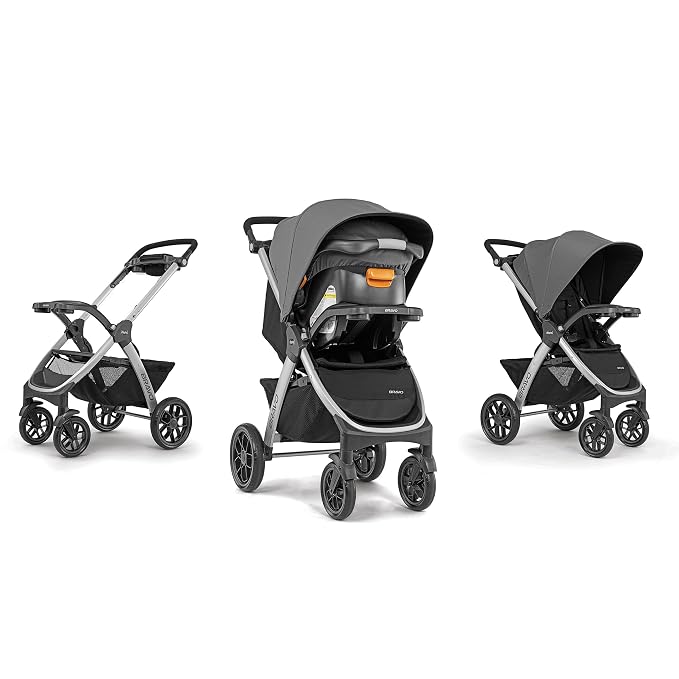 Chicco Bravo 3-in-1 Trio Travel System, Bravo Quick-Fold Stroller - Image 2