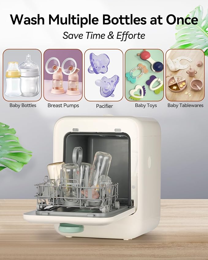 ICUIRE Baby Bottle Washer and Sterilizer and Dryer, 131-167°F High Temperature - Image 5