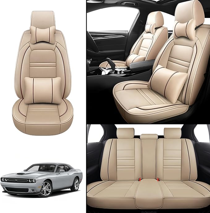 Car Seat Covers for Dodge Challenger 2008-2023 | 5-Seats Seat Covers, - Image 2