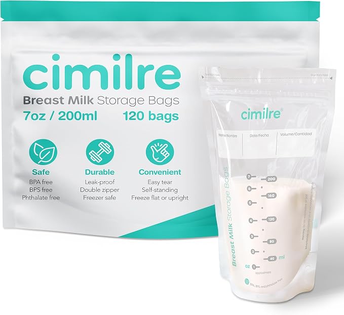 Cimilre P1 Portable Breast Pump & Breast Milk Storage Bags Bundle – Compact - Image 6