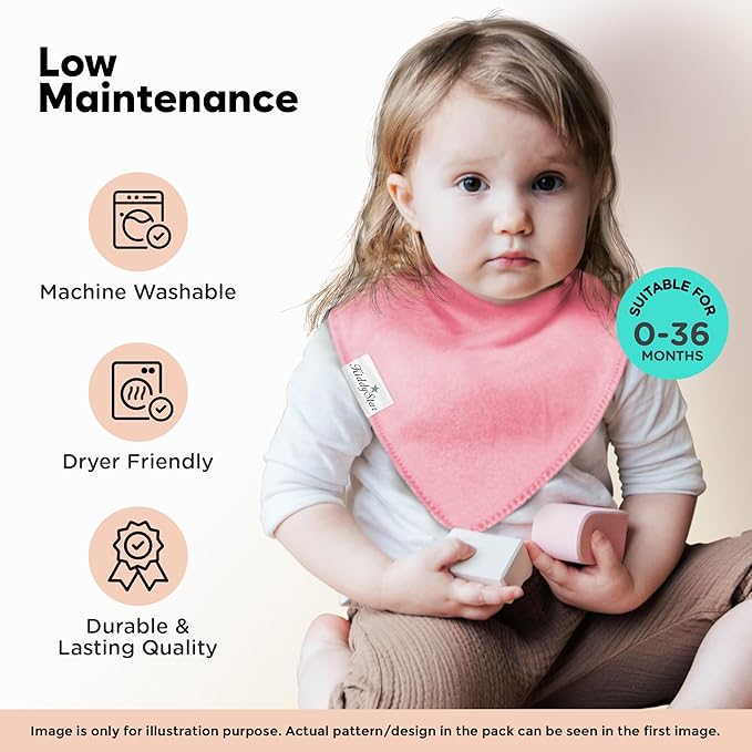 Organic Cotton Baby Bibs for Boys & Girls – Soft, Absorbent Teething & Drool - Image 5