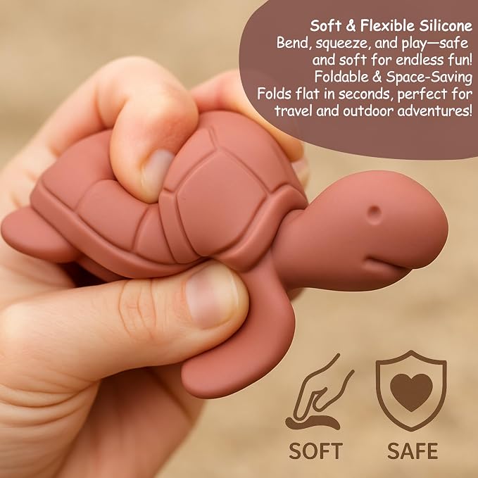 Silicone Beach Toys for Toddlers, Travel Friendly Sand Toys for Babies 6-12 - Image 8