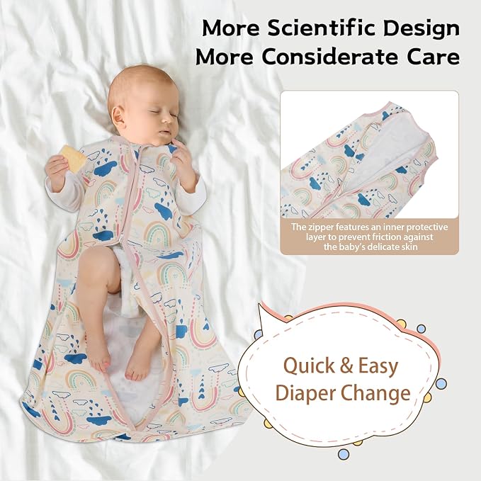 Baby Sleep Sack 6-12 Months, 100% Cotton TOG 0.5 Wearable Blanket - Image 6