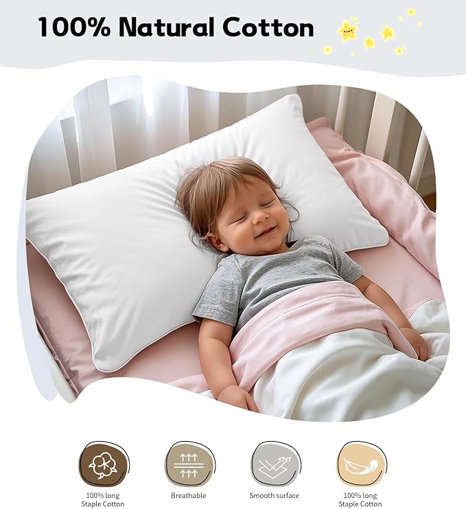Deep Dream 100% Cotton Toddler Pillowcases Set of 2, 13x18 Inches Fits Baby - Image 3