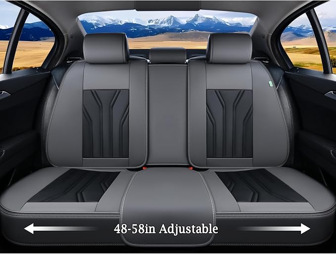 FLORICH Leather Seat Covers, Seat Covers Full Set, Car Seat Protectors 5 Seats - Image 5