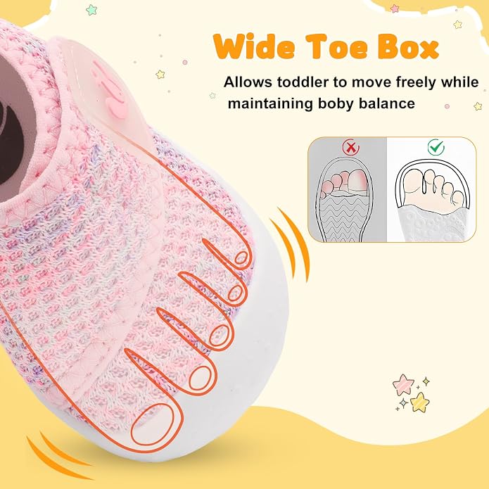 FEETCITY Baby First Walking Shoes Wide Baby Shoes Infant Sneakers Newborn Crib - Image 3
