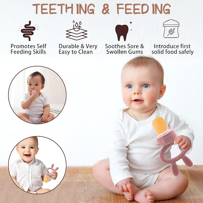 WAJIAYON Baby Breastmilk Popsicle Molds & Baby Fruit Feeder, Baby Food Freezer - Image 6