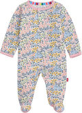 Magnetic Me Girls Modal Magnetic Baby Footie Pajamas | Silky Soft Modal Fabric by magneticme