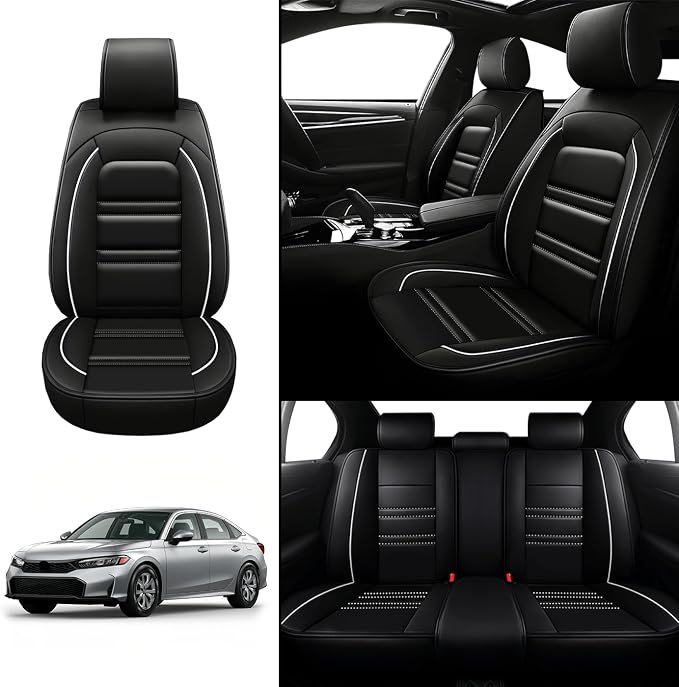 Seat Covers for Honda Civic 2001-2025 | 5-Seats Leather Seat Covers - Image 2