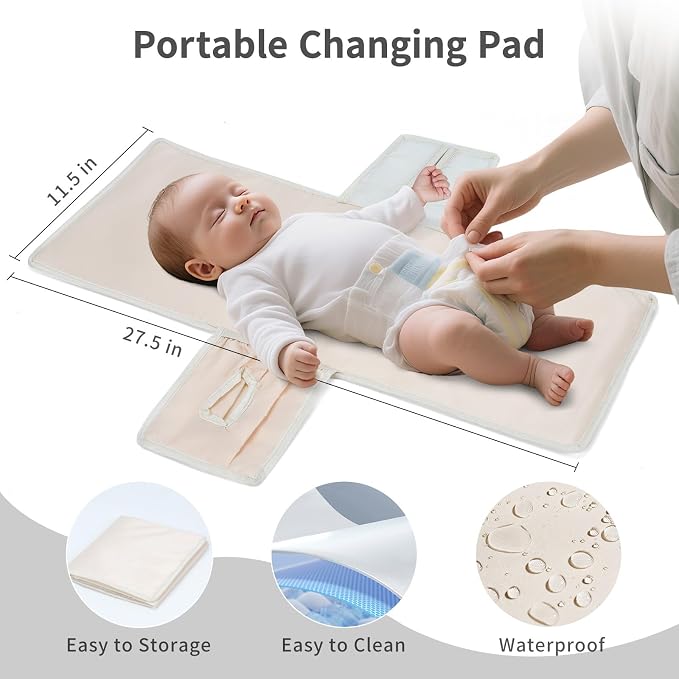 CEI-CEI Neoprene Diaper bag Backpack Waterproof Baby Changing Bags - Image 7