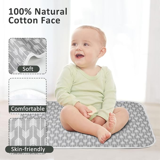 Baby Diaper Changing Pad, 21 5/8" x 31.5" Waterproof Changing Pad Liners - Image 2