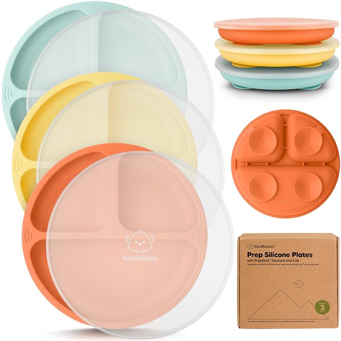 KeaBabies Suction Plates with Lids by KeaBabies