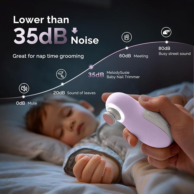 MelodySusie Baby Nail Trimmer Electric, Magnetic Rechargeable Baby Nail File - Image 4