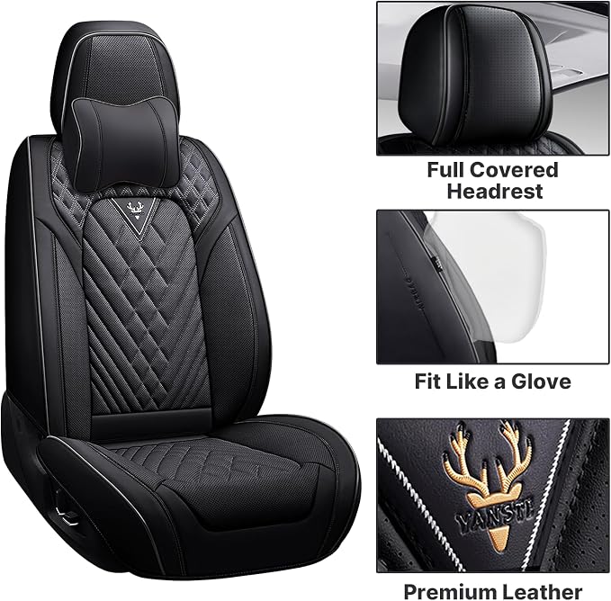Car Seat Cover Full Set, Waterproof Leather Seat Cover, Front Auto Seat Cover - Image 4