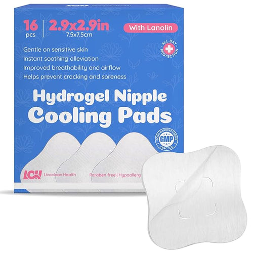 16CT Hydrogel Nipple Pads for Breastfeeding by LivaClean