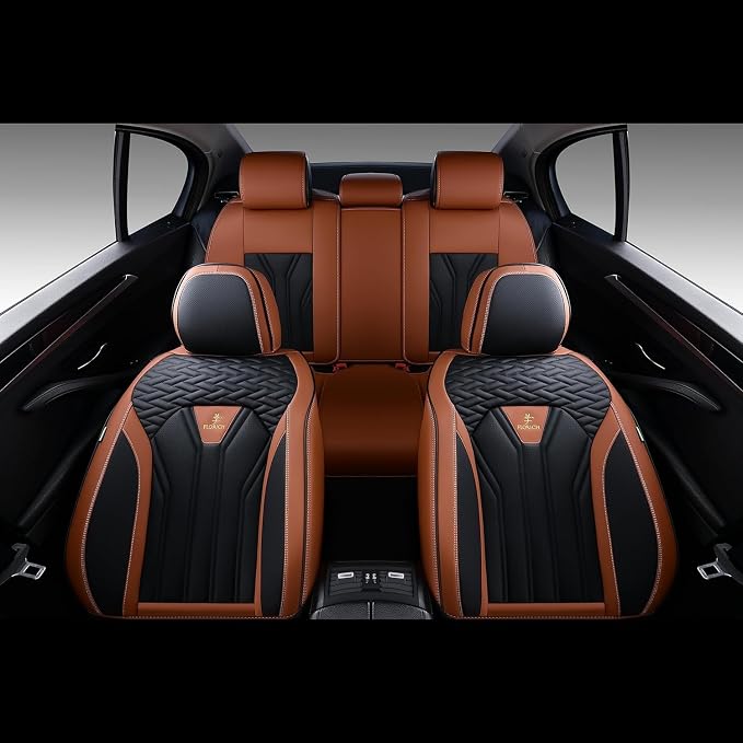 FLORICH Rear Seat Covers Leather Car Seat Covers Waterproof Back Seat Cover - Image 8