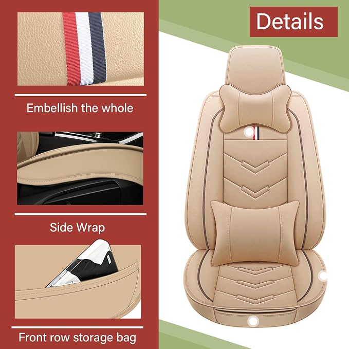 Leather Car Seat Covers Fit for LR LR4 2009-2016, 5 Seater Waterproof and - Image 3