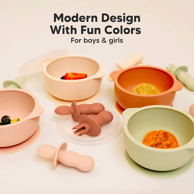 KeaBabies 4-Pack Silicone Baby Spoons and Forks Set - Image 9