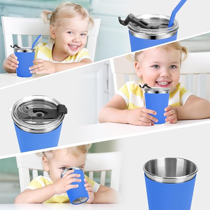 Kids Cups with Lids and Straws, 12oz Toddler Tumblers with Straws and Lids - Image 6