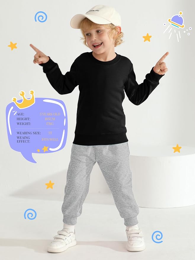 HXP 4 Pack Toddler Boys Sweatpants Pure Cotton Toddler Sweatpants Boys Kids - Image 4