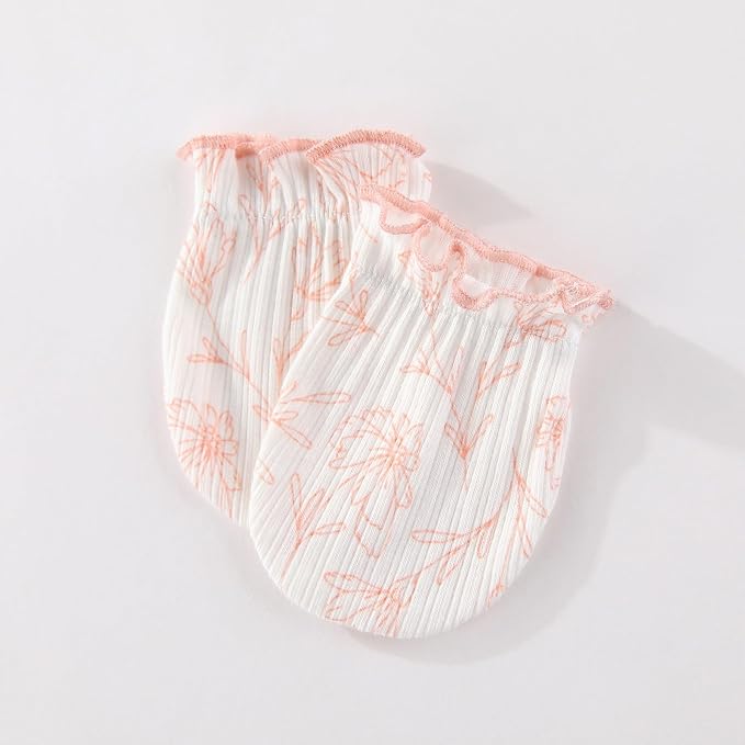 5 Pairs Baby Not Scratch Mittens 0-6 Months New Born Boy Girl Gloves Cute - Image 2