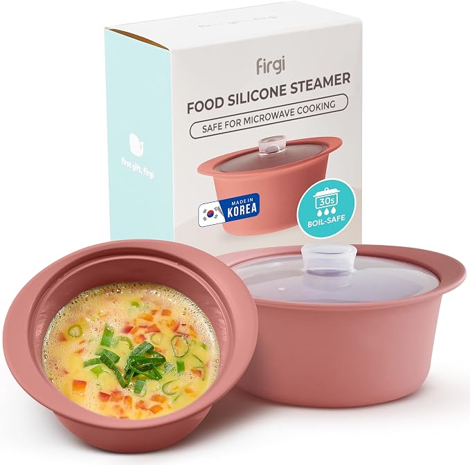 40oz Platinum Silicone Microwave Steamer Pot by FIRGI-FirstGift