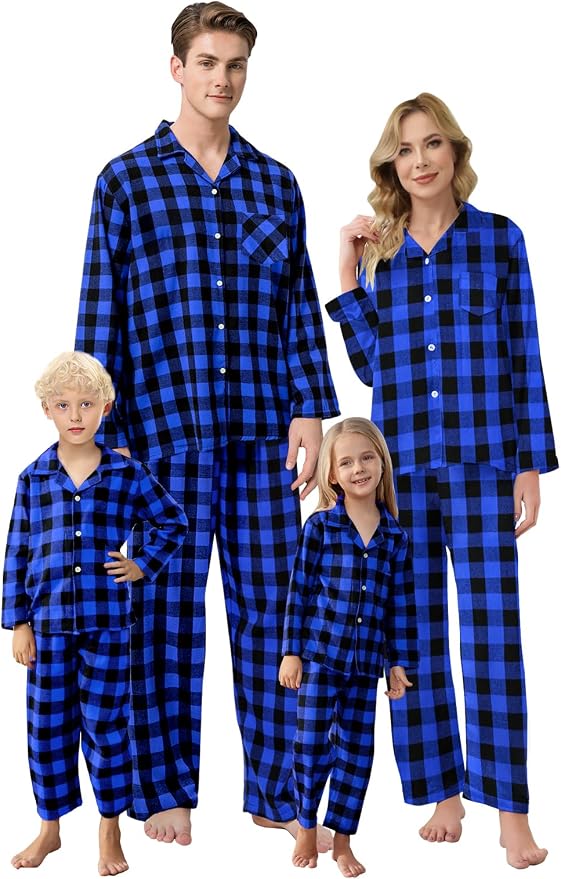 Schbbbta Family Matching Pajamas Holiday Sleepwear Long Sleeve Pjs Sets by SchbbbtaTouchYourLife