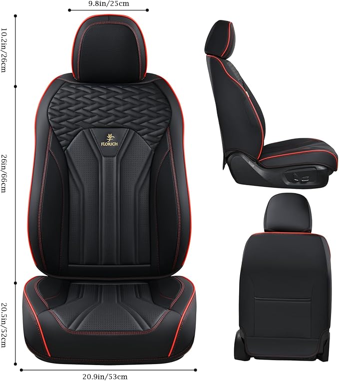 FLORICH Seat Covers for Cars, Waterproof Seat Covers, Leather Car Seat Covers 2 - Image 2